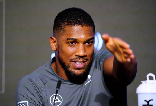 Anthony Joshua during a press conference ahead of his fight against Jermaine Franklin. Image: Alamy