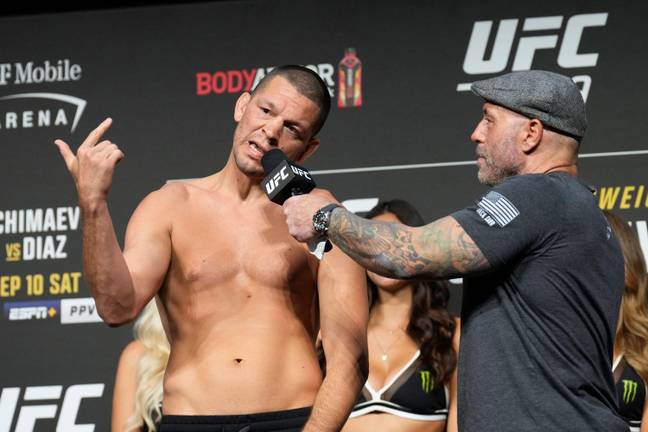 Nate Diaz’s last fight for Dana White’s promotion came against Tony Ferguson at UFC 279 in Las Vegas in 2022. (Credit: Alamy)