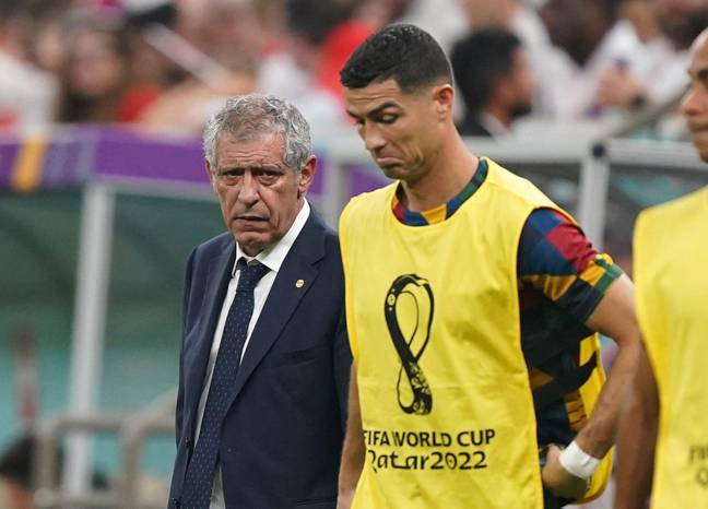 Fernando Santos controversially dropped Cristiano Ronaldo from the Portugal starting XI during the World Cup in Qatar. Credit: Alamy 