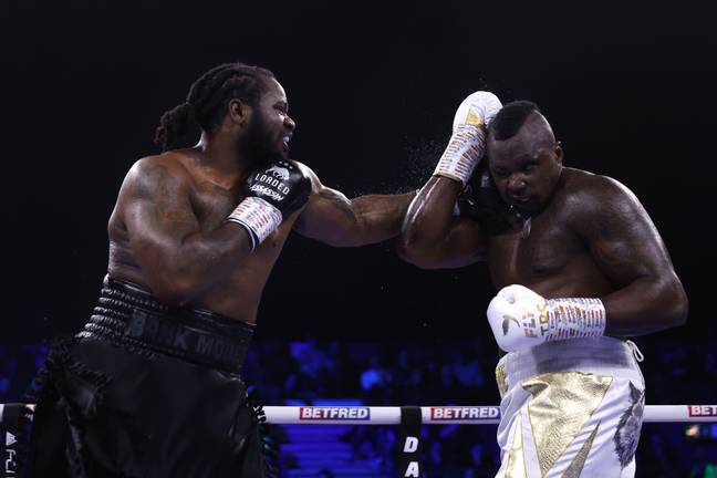 Jermaine Franklin in action against Dillian Whyte. Image: Alamy 
