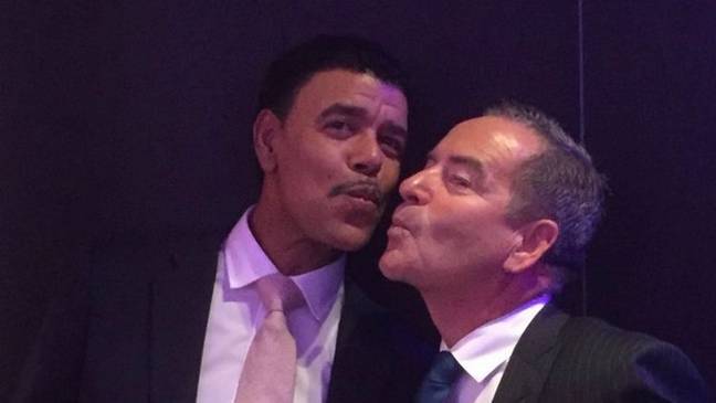 Chris Kamara had to get one over on his co-host. Credit: @chris_kammy/Twitter