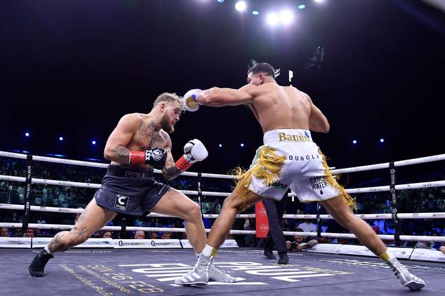 Jake Paul in action against Tommy Fury. Image: Alamy 