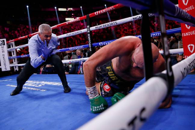 Wilder left Fury on the mat during Saturday's fight. Image: PA Images