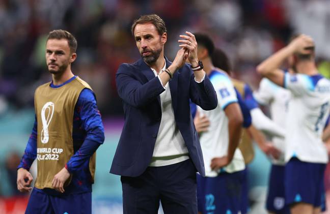 Southgate applauds England fans on Saturday evening. (Image Credit: Alamy)