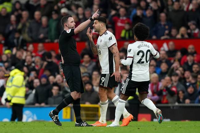 Mitrovic was given his marching orders. Image: PA Images