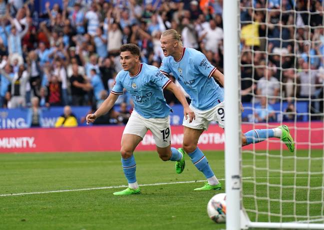 Manchester City's Julian Alvarez celebrates scoring (Image: PA Images/Alamy)