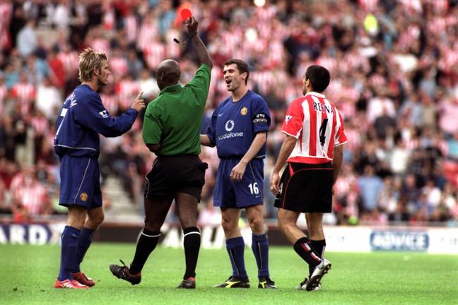 Rennie used a circle red card during his time in the Premier League from 1997 till 2009. Image: Alamy