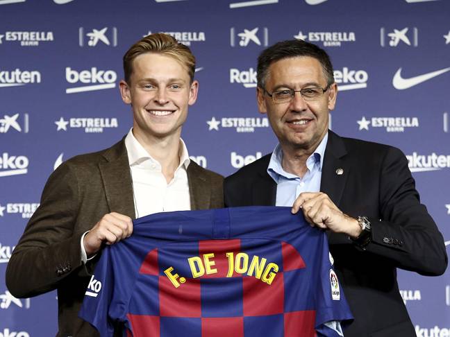 Frenkie de Jong's contract renewal in 2020 was one of the final actions of former Barcelona president Josep Bartomeu (Image: Alamy)