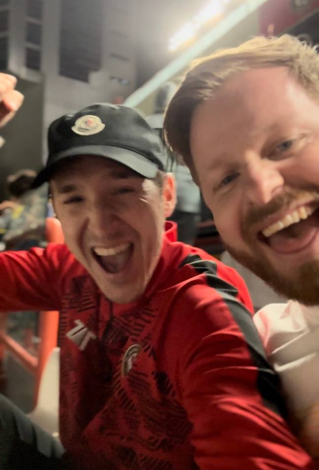 Rob (pictured with hat) makes crazy, cheap travel videos all over the world. Image credit: Instagram / @robadcock