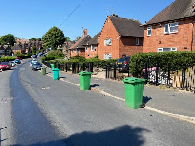 Residents are using wheelie bins to prevent people from parking. Credit: Nottinghamshire Live/BPM MEDIA