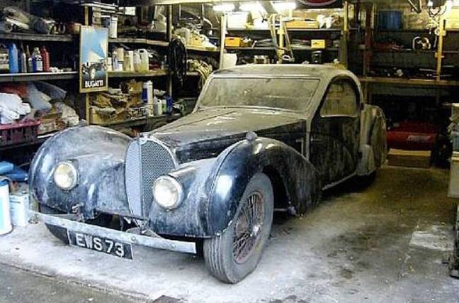 The 1937 Bugatti Type 57S was an extremely rare car. Credit: Bonhams