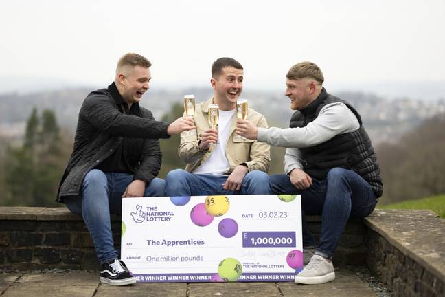 The three mates started playing the lottery six years ago. Credit: The National Lottery