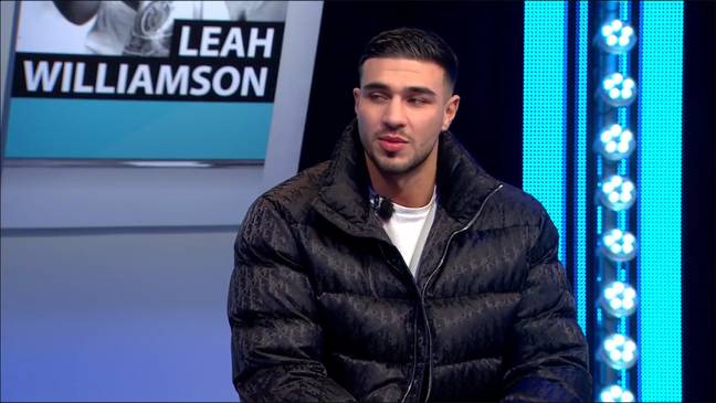 Tommy Fury said whomever his next opponent in the boxing ring was they'd be 'bigger than Jake Paul'. Credit: Twitter/@SoccerAM