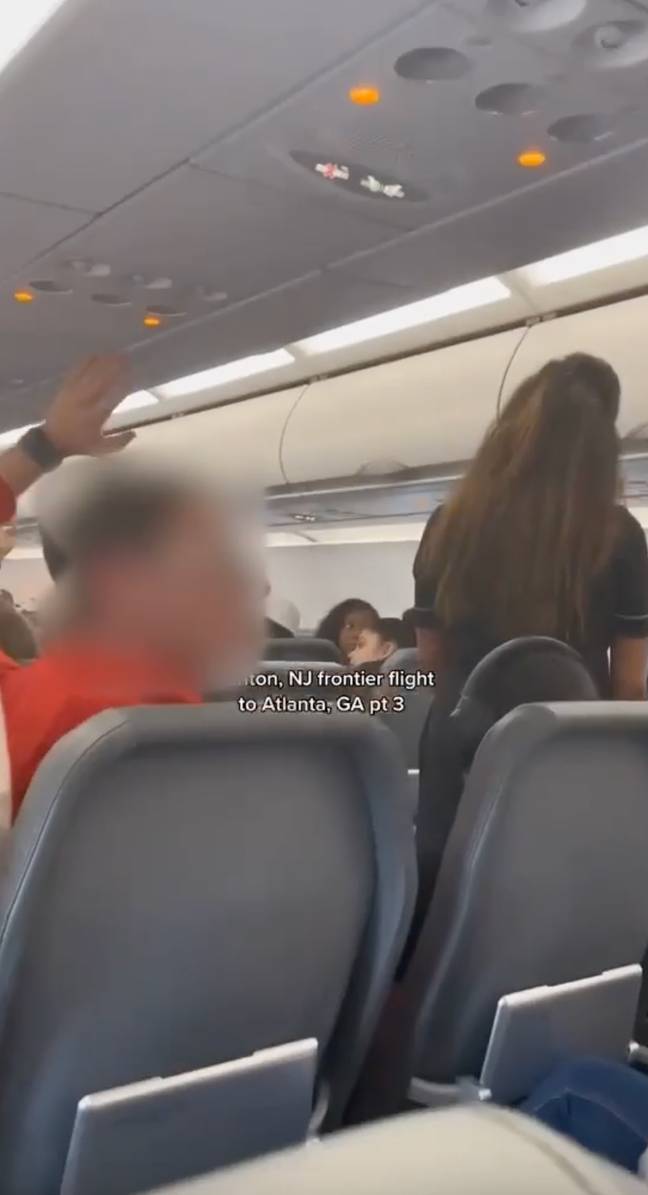 Passengers held a vote to boot one woman off a plane before takeoff after some pretty rowdy behaviour. Credit: TikTok/@ lanaisli