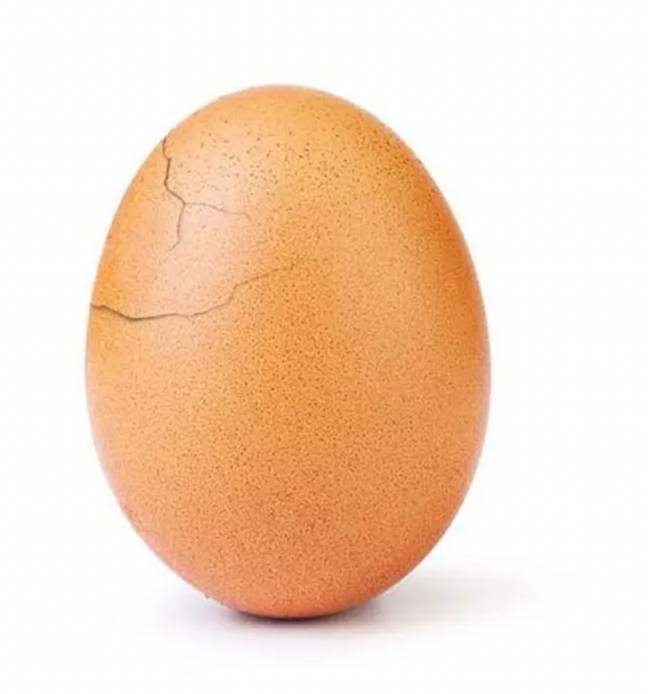 The iconic egg began to crack after becoming the most-liked. Credit: Instagram/@ world_record_egg