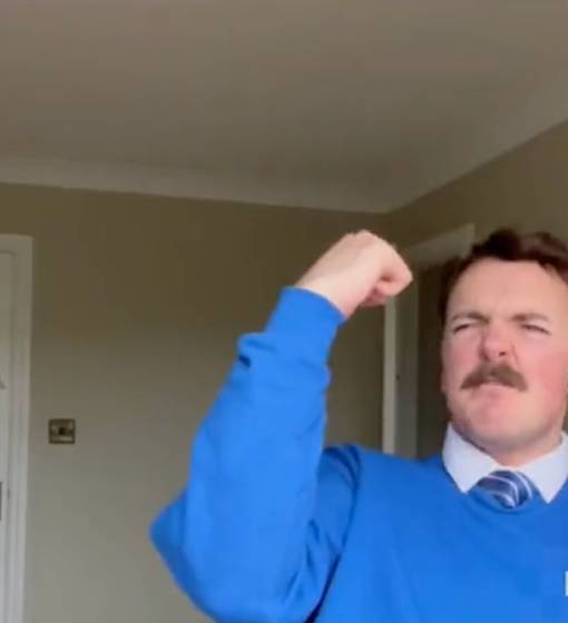 Man recreates iconic video of naughty kid who said he wants to uppercut ...