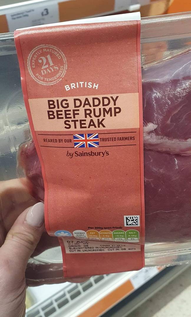 Sainsbury's 'Big Daddy Beef Rump Steak'. Credit: Kennedy News