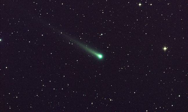 A green-tailed comet. Credit: NASA
