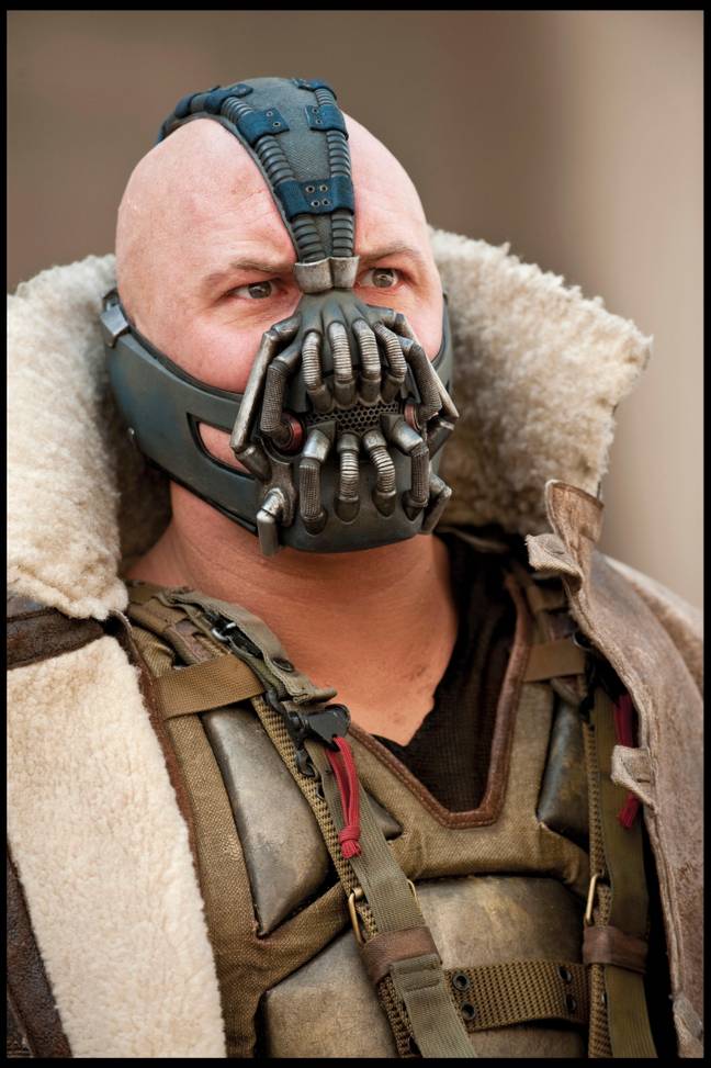Bane famously wears a terrifying mask in the film. Credit: Alamy 