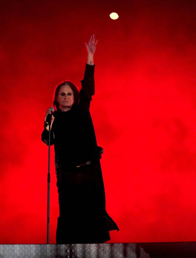 Ozzy Osbourne at the Commonwealth Games closing ceremony. Credit: PA Images / Alamy Stock Photo