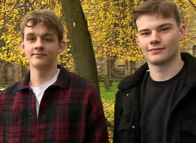 Tom and Peter queued up overnight. Credit: BBC