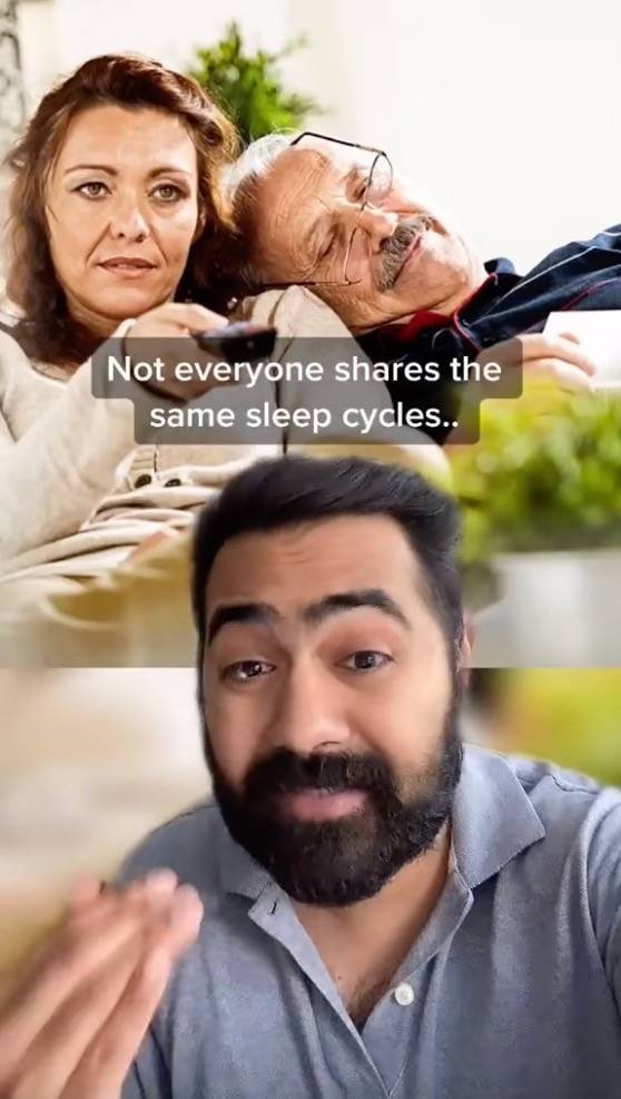He says not everyone shares the same sleep cycles (Credit: Jam Press/@dr.karanr)