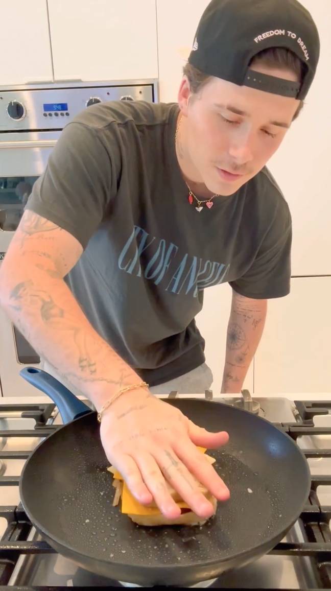 Brooklyn Beckham Trolled For Grilled Cheese Sandwich Tutorial