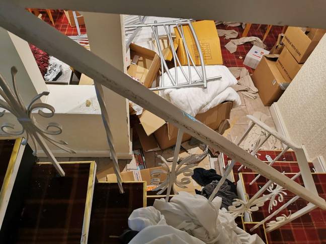'Bomb site' hotel taken off as family flee minutes after