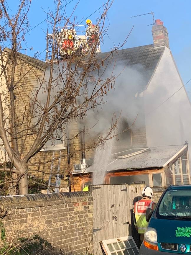 My Mum's neighbour suffered a house fire just before Christmas. Credit: LADbible