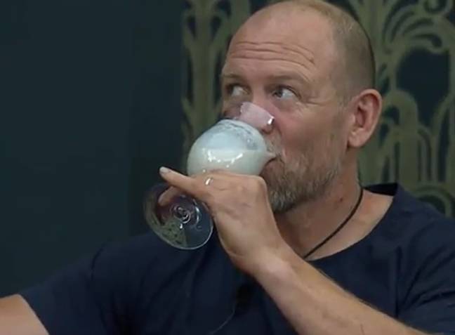 Chugging a pig's penis cocktail was probably not one of Tindall's fondest memories. Credit: ITV