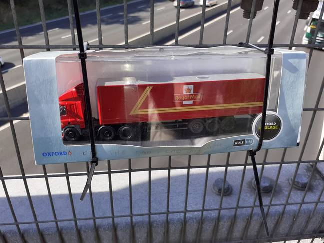 A Royal Mail driver left a toy truck for Alex as a thank you for waving as he drove by so often. Credit: Darren Chesters/BPM Media