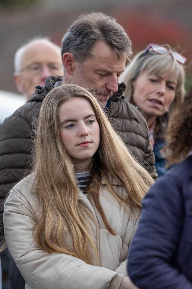 Amelie pictured with parents Gerry and Kate. Credit: Terry Harris