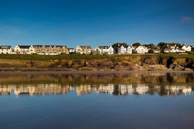 The car park is located in New Polzeath, Cornwall. Credit: Alamy