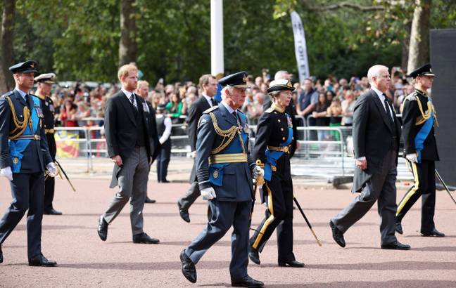 Prince Harry and Prince Andrew wore suits during the procession earlier this week. Credit: Xinhua/Alamy Stock Photo