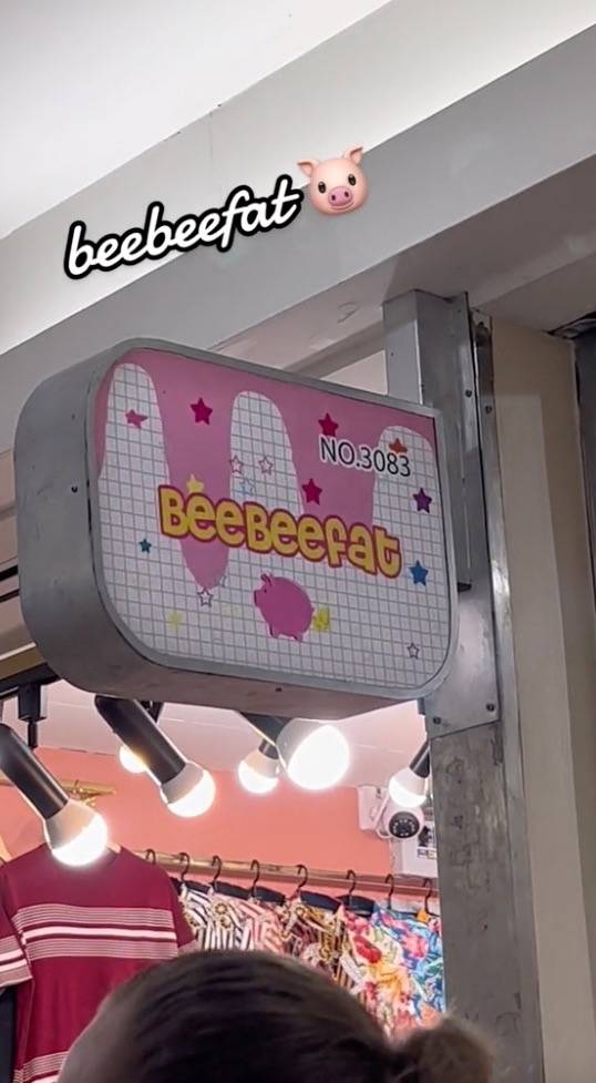 People are stunned by the 'savage' plus-sized shop names in Asia. Credit: @erikaseverini1/TikTok