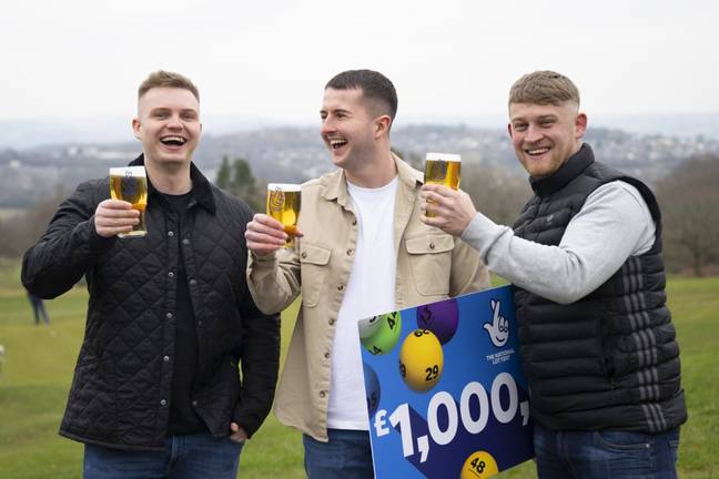 The trio scooped £1m last month. Credit: The National Lottery