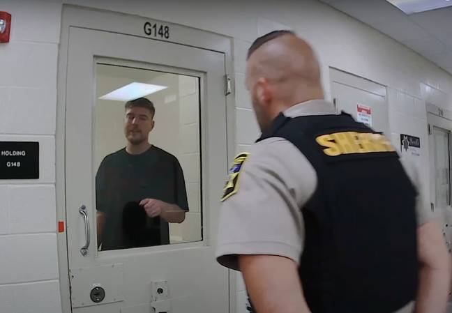 He was then placed in a holding cell. Credit: Arrick/YouTube