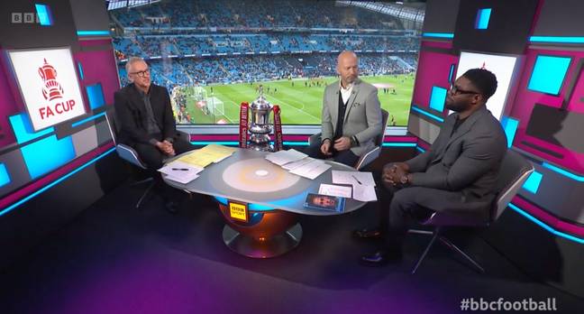 Lineker was back at the helm for Manchester City vs Burnley. Credit: BBC