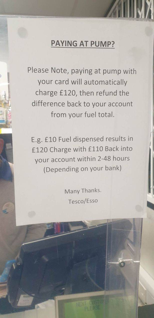 Tesco put a sign up explaining the situation to their customers. Credit: MEN Media