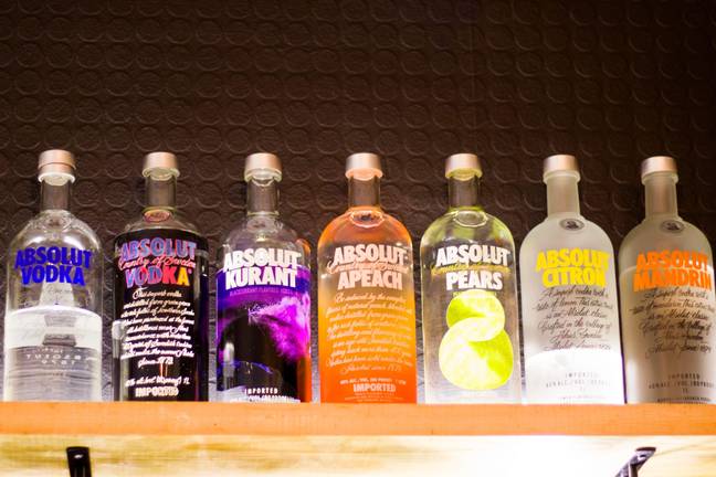 Why some bottles of Absolut are spelled correctly and others aren't really is a big mystery. Credit: Tamar Dundua / Alamy Stock Photo