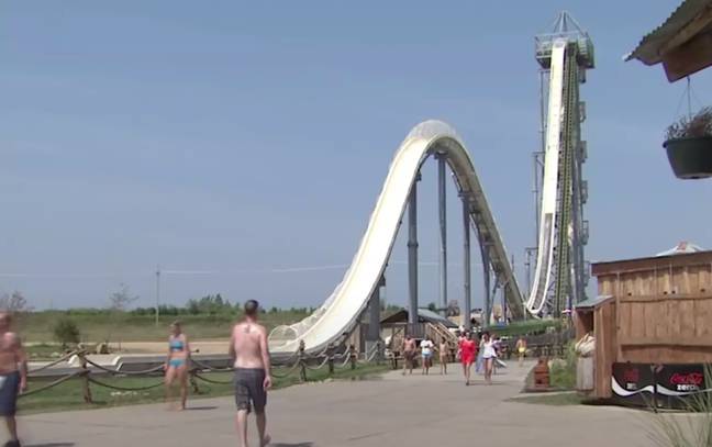 The Verrückt was the tallest waterslide in the world standing in at nearly a staggering 169 feet tall. Credit: The Atlantic