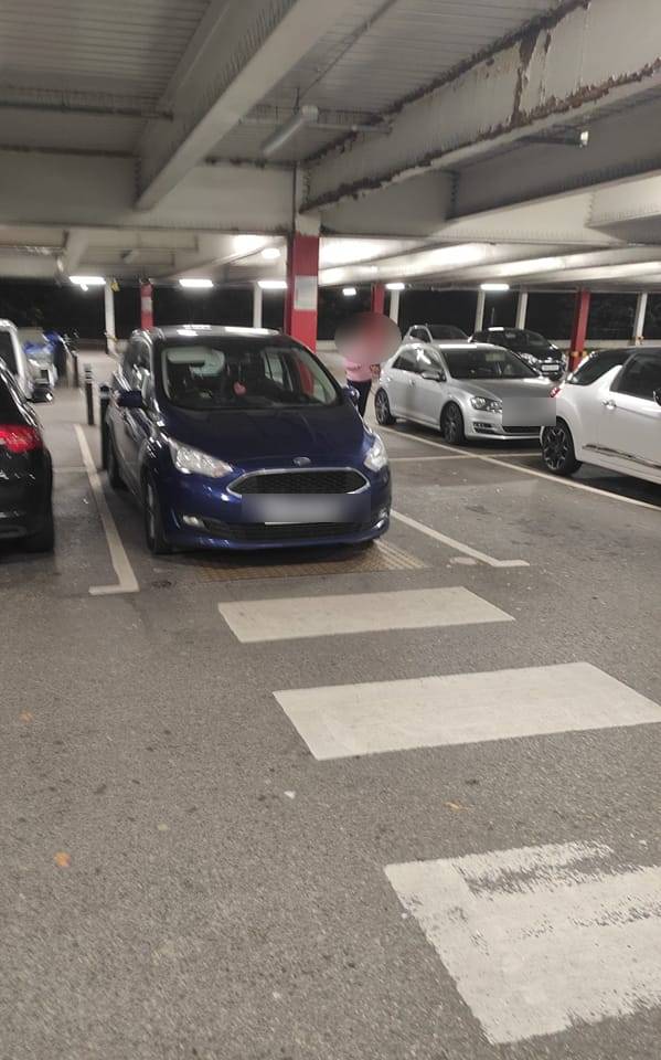The motorist was slammed for their parking. Credit: Facebook/Rui Duarte
