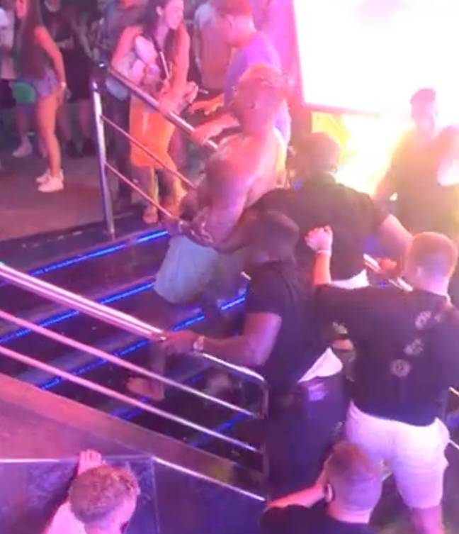 Footage captured witnesses shows Tobias White-Sansom being dragged out of Boomerang nightclub. Credit: Supplied