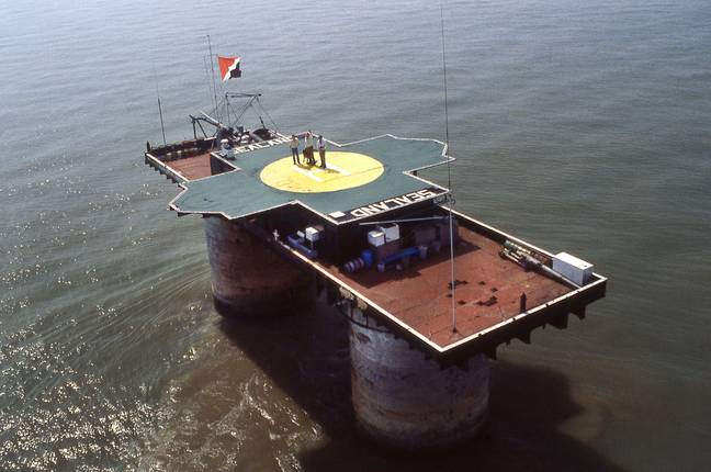 Sealand is only visible by boat. Credit: Goddard Archive/Alamy Stock Photo