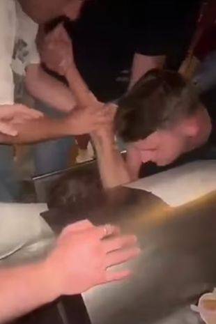 TrivDaily - Brits try to rescue friend trapped in underground Malaga bin after drunken prank goes wrong 59 As you can see, he was in a bit of a pickle. Credit: Solarpix