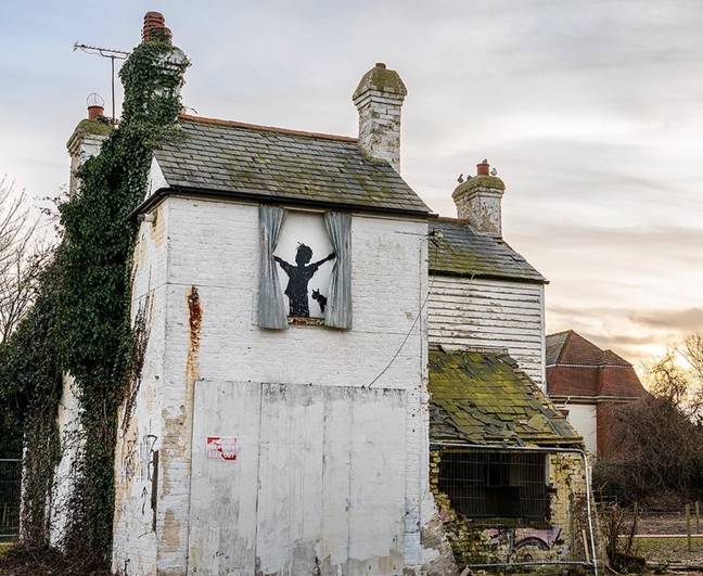 The mural was demolished with the building. Credit: Instagram/@banksy