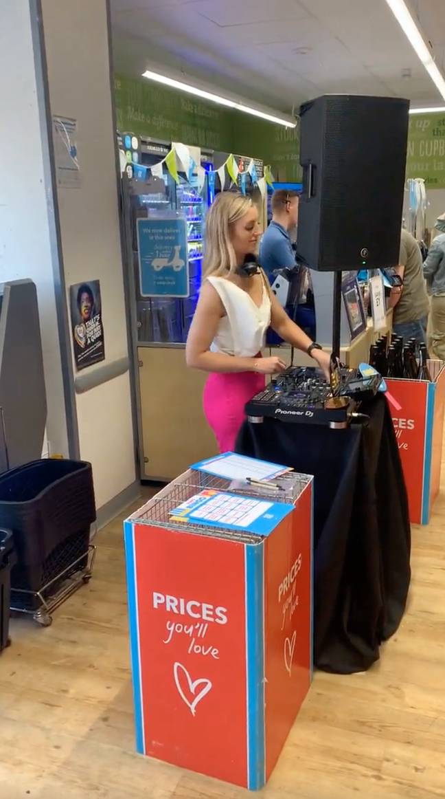  Eurovision fever hit Liverpool in the most peculiar way after Co-op hired a DJ to perform a set in store. Credit: Twitter/@bluenilehatsfan