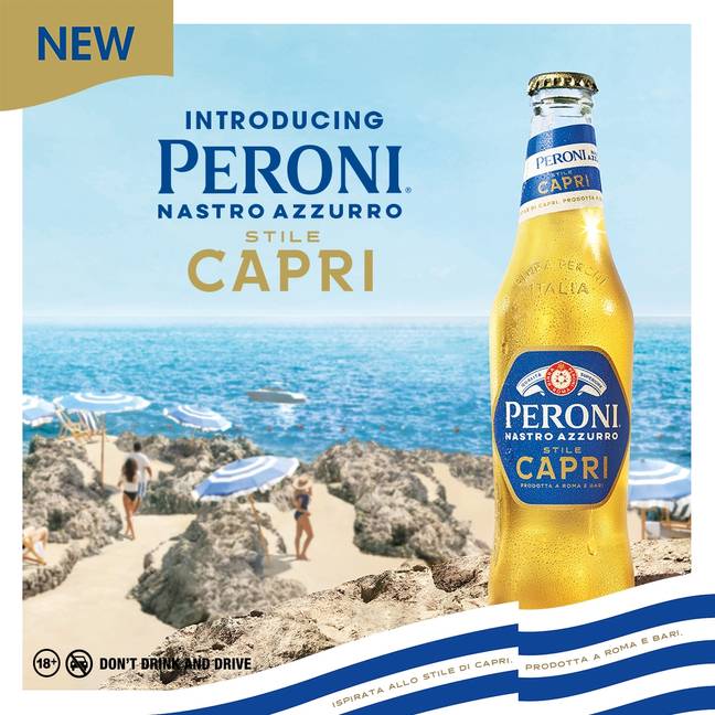 The new Peroni beer is set to launch later this month. Credit: Asahi International