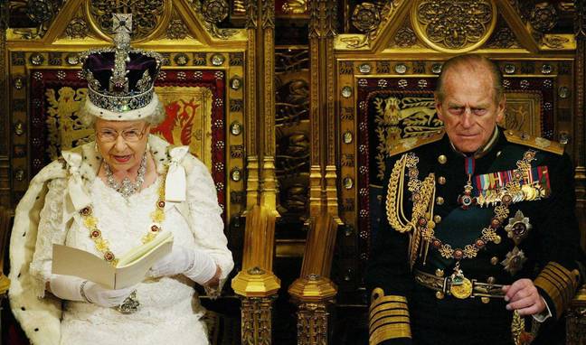 Prince Phillip and the Queen at the 2003 Queen's Speech. Credit: PA Images / Alamy Stock Photo