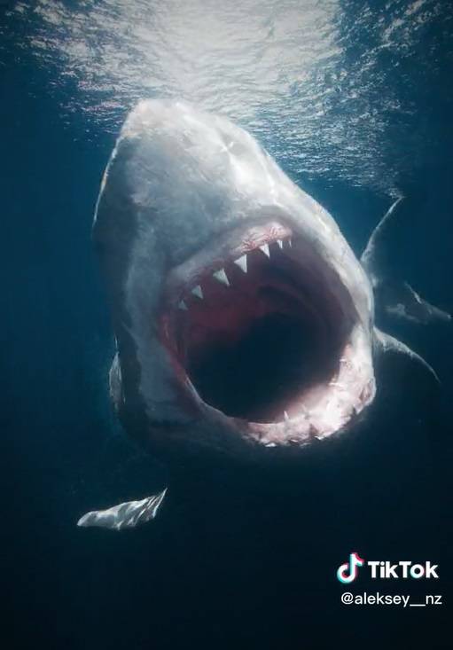 Megalodon breaks ship in half in animation